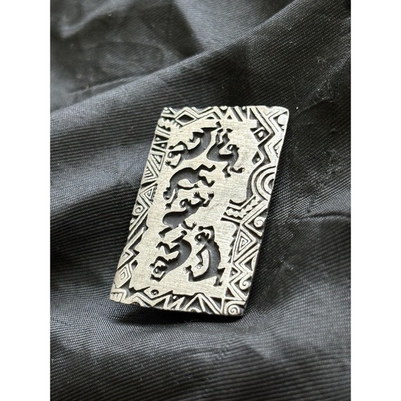 Vintage Pewter Tribal Fetish Brooch Pin by Alice Seely Pewter 1.5" Fetish Style - Picture 5 of 7